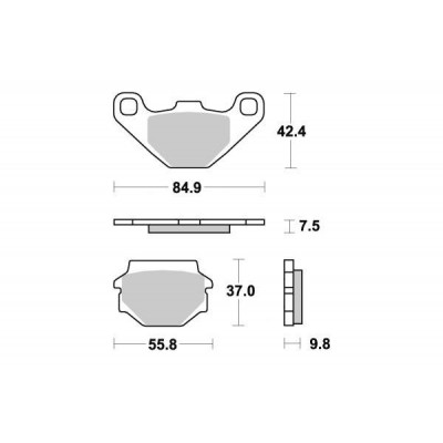 Plaquettes frein quad MASAI A50XL ARRIERE marque FERODO - Roxad Motors