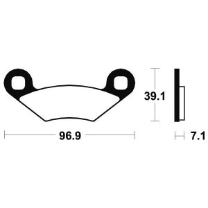 Plaquettes frein quad MASAI A50XL ARRIERE marque FERODO - Roxad Motors