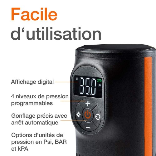 Compresseur pour pneus Osram - Prise auto 12 V avec 3 adaptateurs –