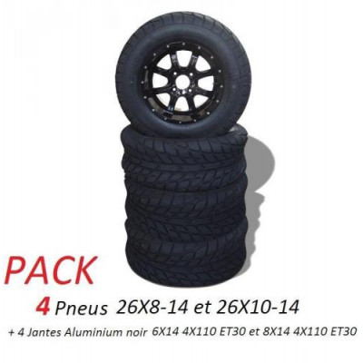 Pack Pneus Route quad jantes 14 pouces Roxad Motors